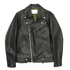 美品 AVIREX アヴィレックス 牛革 カウレザー ダブルライダース ジャケット ブルゾン アウター XL 黒 ブラック 6161080 メンズ 古着 中古 USED