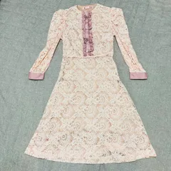 スワンキス　Swankiss ワンピース　レース　ピンク　ビジュー　キラキラ　デート　量産型　地雷　ぴえん　リズリサ　アンクルージュ　夢展望　ディアマイラブ