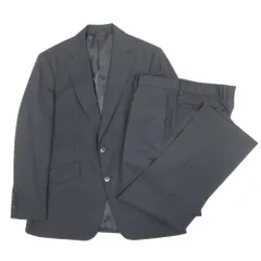 美品 UNIVERSAL LANGUAGE ユニバーサルランゲージ シャドーストライプ セットスーツ ジャケット スラックス 46 ブラック 	 メンズ 古着 中古 USED