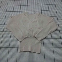 ◇ Θ GRL グレイル af128 レース付きリブニットカシュクールトップス ベージュ系 M レディース E  【1601210007606】