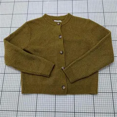 ◇ Θ ザラ ZARA リブニットカーディガン 13-14歳 164cm マスタード系 キッズ E  【1601210007576】