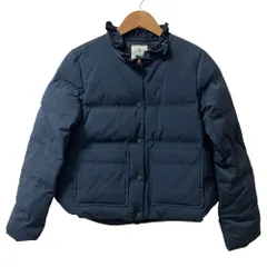 美品 LANVIN en bleu ランバンオンブルー ダウンジャケット サイズ36 ネイビー レディース 古着 中古 USED