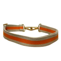 美品 L'Appartement アパルトモン Border belt ボーダーベルト ショルダーストラップ オレンジ×ベージュ レディース 古着 中古 USED