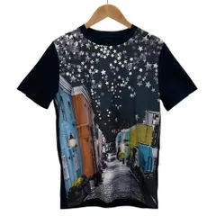 未使用 PS Paul Smith ピーエスポールスミス 転写プリント ショートスリーブ Tシャツ カットソー M ネイビー レディース 古着 中古 USED