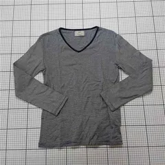 ◇ Θ 417 フォーワンセブン バイ エディフィス ボーダーVネック長袖カットソー メンズ E  【1601210015717】のサムネイル