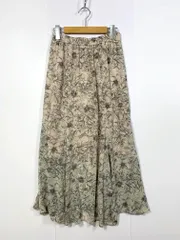 mysty woman ミスティウーマン MW050270MT 花柄マーメイド スカート sizeF/ベージュ ■■レディース
