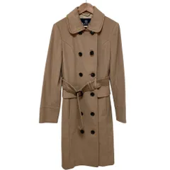 美品 Aquascutum アクアスキュータム ウール トレンチコート サイズ8 ベージュ レディース 古着 中古 USED