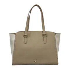 ルリア Luria 4°C ハンドバッグ ロゴ 装飾品 無地 ベージュ