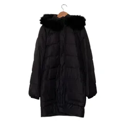 美品 Theory セオリー フォックスファー フーデッド ロングダウンコート サイズS ブラック レディース 古着 中古 USED