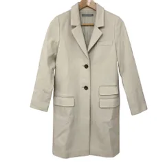 美品 Theory luxe セオリーリュクス ウール チェスターコート サイズ36 オフホワイト レディース 古着 中古 USED