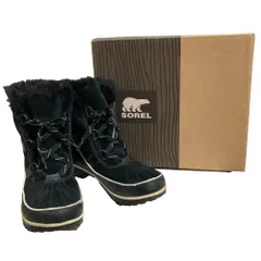 良品 SOREL ソレル WOMEN TIVOLI II SUEDE ティボリ 2 スエード スノーブーツ ショートブーツ NL2089-010 25.5cm ブラック レディース 古着 中古 USED