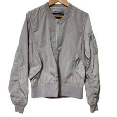 美品 ALPHA INDUSTRIES アルファインダストリーズ URBAN RESEARCH iD 別注 MA-1 フライトジャケット XSサイズ グレー メンズ レディース 古着 中古 USED