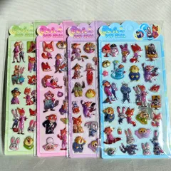 ２枚セット　ぷくぷくシール　ズートピアシール　ぷっくりシール