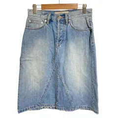 美品 MARC BY MARC JACOBS マークバイマークジェイコブス ICON SKIRT ひざ丈 タイト デニムスカート 25 ブルー レディース 古着 中古 USED