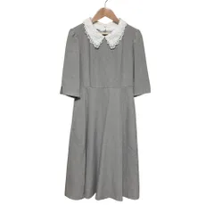 未使用 JILL by JILLSTUART ジルバイジルスチュアート エンブロイダリー カラーワンピース S グレー レディース 古着 中古 USED