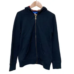 美品 BLUE LABEL CRESTBRIDGE ブルーレーベルクレストブリッジ スウェットジップパーカー 38 ネイビー レディース 古着 中古 USED