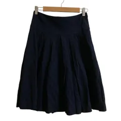 美品 BURBERRY BLUE LABEL バーバリーブルーレーベル チェック スカート サイズ38 ネイビー レディース 古着 中古 USED