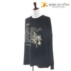 ■ モンクレール カットソー ロンT 長袖 トップス ワッペン プリント メンズ 2(XL相当) ブラック