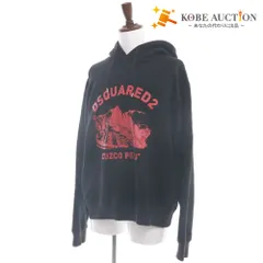 ■ DSQUARED2 ディースクエアード パーカー 長袖 S74GU0635 S25516 トップス スウェット フーディ メンズ XL レッド ブラック系