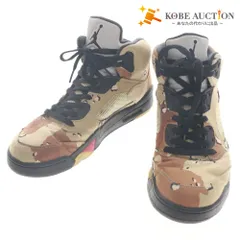 ■ ナイキ NIKE シュプリーム Supreme ハイカットスニーカー エアジョーダン5 レトロ Desert Camo 靴 メンズ 28cm 付属品付き