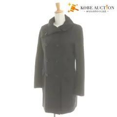 ■ ユナイテッドアローズ WORK FOR HOLIDAY コート 長袖 アウター ダブルブレスト 襟 ボタン 日本製 レディース 38 (M相当) ダークグレー