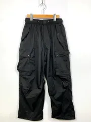 MONO-MART モノマート ドローコード ワイド カーゴ パンツ sizeS/黒 ■■レディース