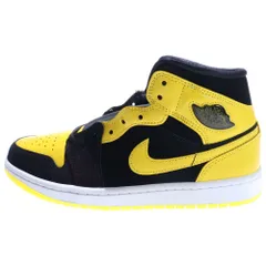 NIKE (ナイキ) AIR JORDAN 1 MID SE NEW LOVE エアジョーダン1 SE ニューラブ ミッドカットスニーカー ブラック/イエロー US8/26cm HJ6654-071