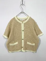 Rope Picnic ロペピクニック GDK14180 金ボタンハーフスリーブニット カーディガン size38/ベージュ ■◆レディース