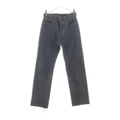 Levi's (リーバイス) 90S VINTAGE 501 CUT OFF BLACK DENIM PANTS ボタン裏刻印653 レジスターR 先染め カットオフ デニムパンツ ブラック