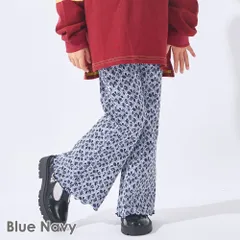 [ブルーネイビー]子供服 パンツ ベビー キッズ マタニティ レギンス ズボン フレア 長ズボン ストレッチ 90 100 110 120 130 140 evercloset ever closet エバクロ エバークローゼット