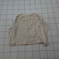 ◇ Θ サマンサモスモス Samansa Mos2 レースフリル長袖ブラウス ベージュ系 レディース E  【1601210016349】