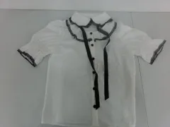 【TAKA63-80】◇Secret Honey シークレットハニー 半袖ブラウス レースアップ ホワイト フリルのサムネイル