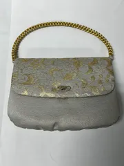 美品 和装バッグ ハンドバッグ 金銀 織物 フォーマル 結婚式 入学式 着物