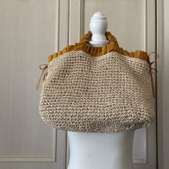 ラドロー LUDLOW ラフィアタッセルポシェット レッド - メルカリ