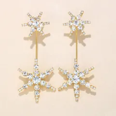 ピアス　ゴールド　星　ロングピアス　お呼ばれ　華やか1232 結婚式　大き目　金　二次会　ブライダル　ウェ寝具　パーティー　ドレス　前撮り