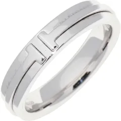 ティファニー 指輪 K18WG TTWOナローリング 幅4.5ミリ