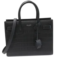 サンローランパリ ハンドバッグ ショルダーバッグ サックドジュール ベイビー 型押しカーフ 黒 2WAY 398710 DAY0N 1000