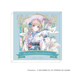 アクリルブロック「藤ちょこ×サンリオキャラクターズ」04/シナモロールver. コラボイラスト 新品未開封品