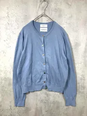 OPAQUE.CLIP オペークドットクリップ 637-38002 UV クルーネックニット カーディガン size38/M/水色 ■■レディース