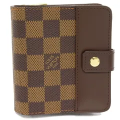 ルイヴィトン ラウンドファスナー二つ折り財布(小銭入れあり) ダミエ コンパクト・ジップ N61668
