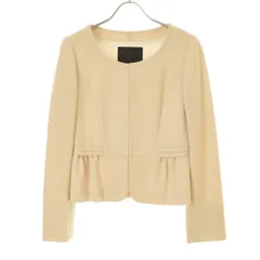 【UNTITLED】ノーカラーウールジャケット