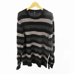 ギャップ GAP オールド 00’S セーター ニット ボーダー グレー ブラック 黒 ウール コットン M ヴィンテージ