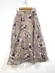 PROPORTION プロポーション ボディドレッシング 定価13970円 ラバーフラワータック スカート sizeS/ベージュ ■■レディース