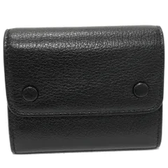 メゾンマルジェラ カードケース コインケース 4ステッチ ウォレットクリップ アコーディオン ゴートレザー ブラック ミニ財布 SA3VX0010P4806T8013