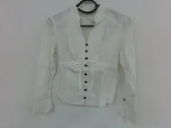 【TAKA63-81】◇P.S.FA ／ Perfect Suit FActory パーフェクトスーツファクトリー 長袖ブラウス ホワイト レディース 絞りデザインのサムネイル
