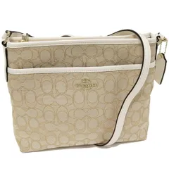 コーチ ショルダーバッグ アウトラインシグネチャー キャンバス カーフ ベージュ アイボリー F29960