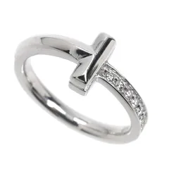 TIFFANY&Co. ティファニー K18WG ホワイトゴールド Tワン  リング・指輪 67795474 ダイヤモンド 7号 3.8g レディース 中古 美品