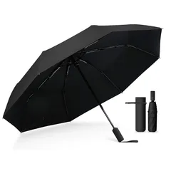 日傘 折りたたみ傘 晴雨兼用 UVカット率100% 完全遮光 軽量 280g スマートセーフティロック機能 コンパクト 折りたたみ レディース メンズ 男女兼用 遮熱 携帯便利 ワンタッチ自動開閉 ギフト プレゼントに最適 (クラシックブラック, 【新モデ 1