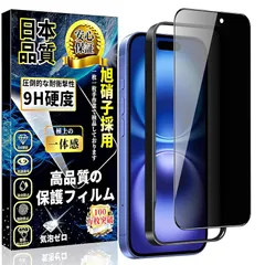 対応 iPhone 16 ガラスフィルム 覗き見防止 iPhone 16 全面保護 フィルム のぞき見防止 旭硝子素材製【ガイド枠付き・1枚入】 硬度9H 気泡防止 指紋防止 自動吸着 アイフォン 16 強化ガラス 液晶保護フィルム 6.1インチ 0