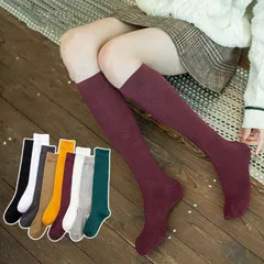 ハイソックス レディース 靴下 無地 3足セット 綿 ソックス カジュアル カラー豊富 美脚 女性用 春夏秋冬 きれいめ おしゃれ #mjsho20564